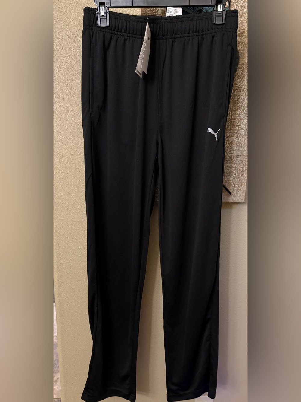 PUMA Black Active Essentials Mesh Pants Black Boys Size XL NWT